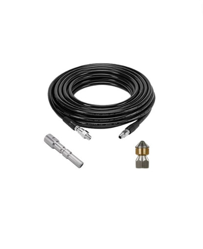 10Mtr Drain Jetting Hose with Spigot & Rotating Jetting Nozzle