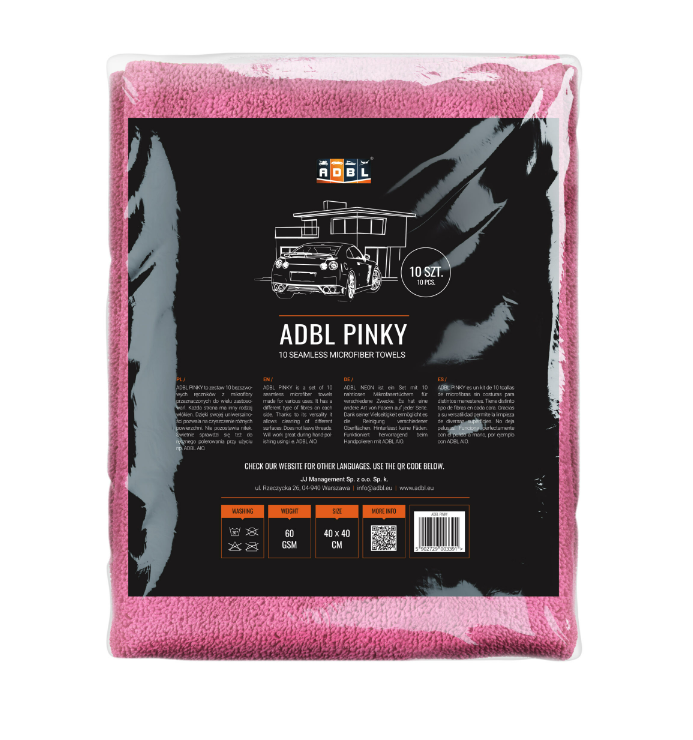 ADBL Pinky Microfiber Cloth 350GSM (10 Pack)