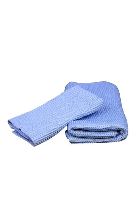 Waffle Drying Cloth 80 x 60cm (2 Pack) - Blue